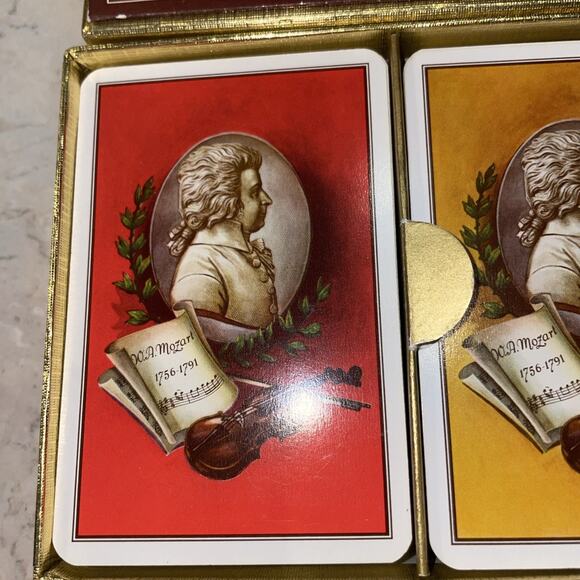 Vintage Piatnik BRIDGE W.A. MOZART double Deck Playing Cards #2209 Austria - Picture 2 of 5